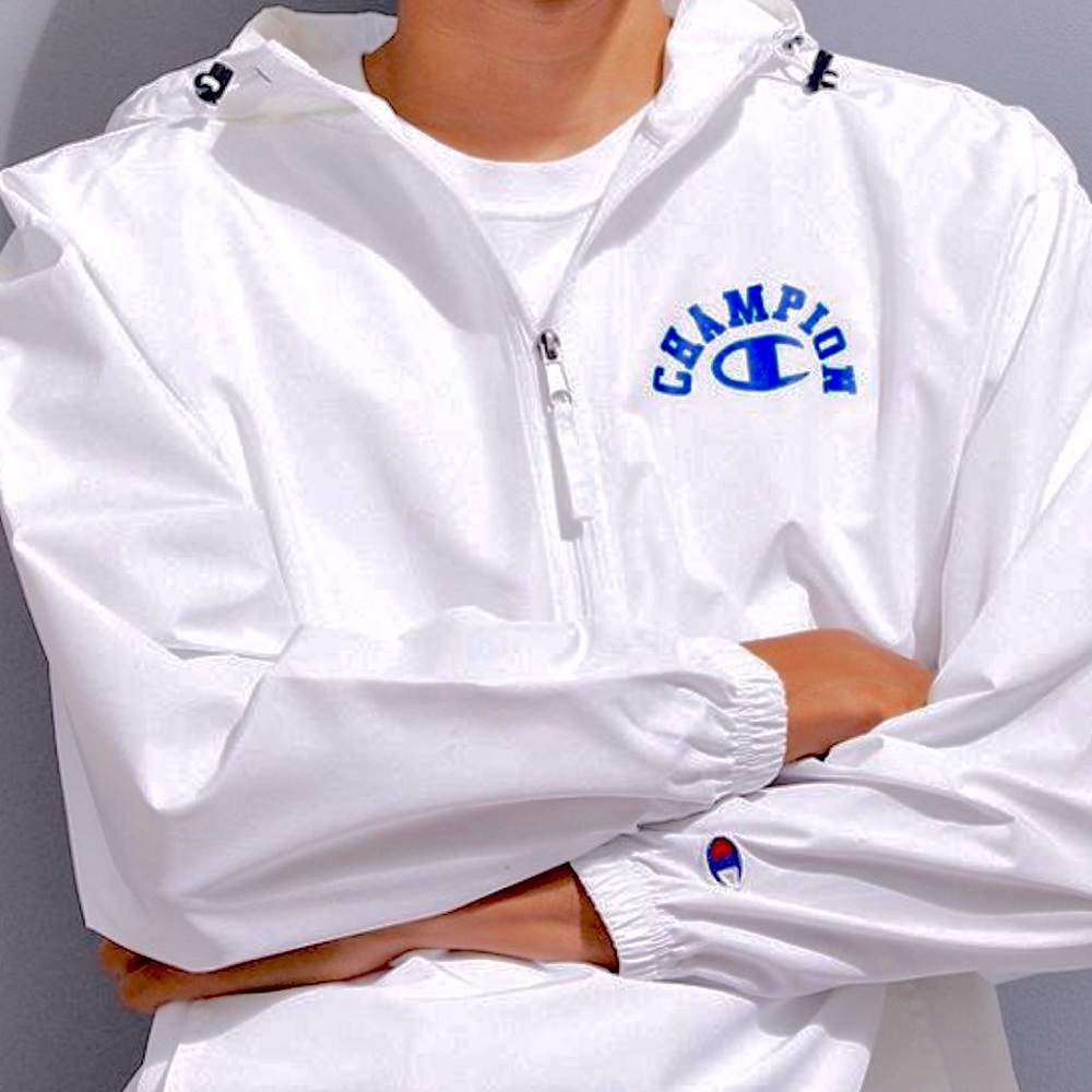 Champion & UO Exclusive Logo Anorak Windbreaker
